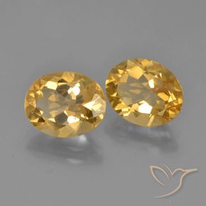 Gemme di Citrino Arancio chiaro-Oro naturale da 4.55 ct, Ovale, VVS-VS