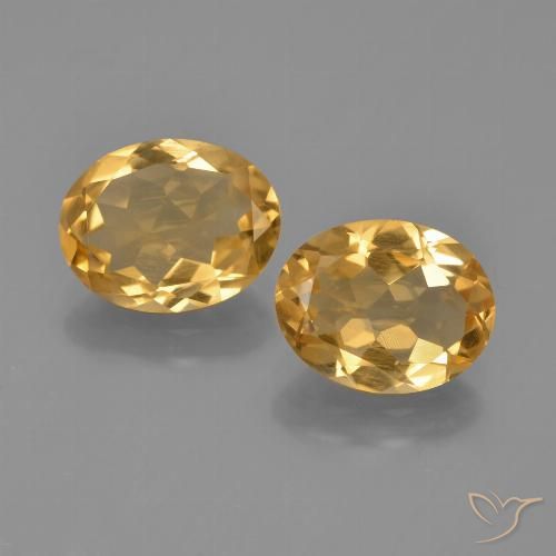 3.87ctw Naturale Arancio chiaro-Oro Citrino, Ovale, VS