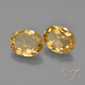 Gemme di Citrino Arancio chiaro-Oro naturale da 3.87 ct, Ovale, VS