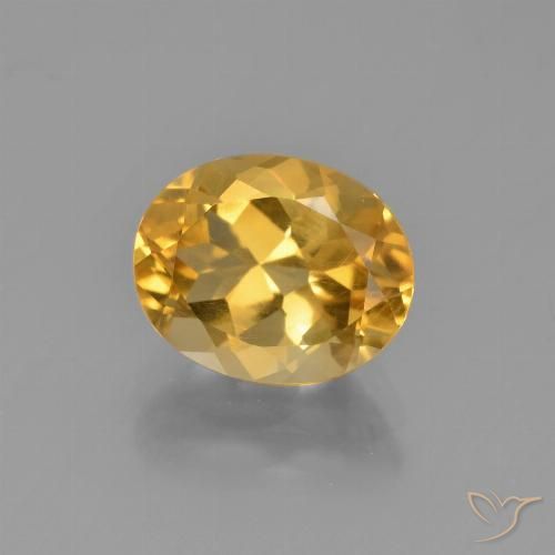 Citrino naturale dorato da 2,58 ct, taglio ovale, VVS-VS