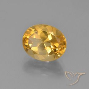Citrino naturale dorato da 2,58 ct, taglio ovale, VVS-VS