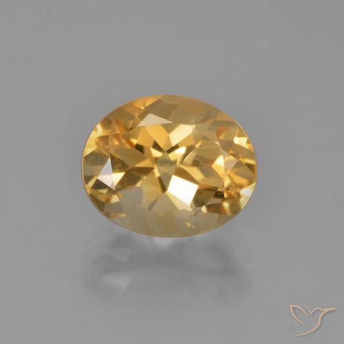 Citrino naturale dorato da 2,54 ct, taglio ovale, VVS