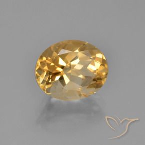 Citrino naturale dorato da 2,54 ct, taglio ovale, VVS