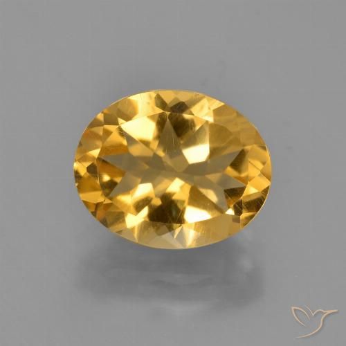 2.68ct Naturale Arancio Dorato Profondo Citrino, Ovale, VVS-VS