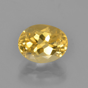 Citrino naturale dorato da 2,62 ct, taglio ovale, VVS-VS