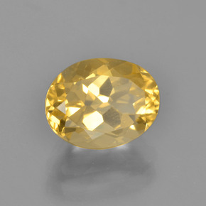 Citrino naturale dorato da 2,62 ct, taglio ovale, VVS-VS