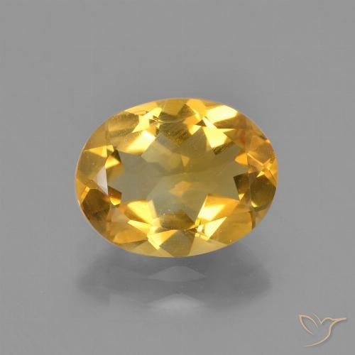 2.15ct Naturale Dorato medio Citrino, Ovale, VVS-VS