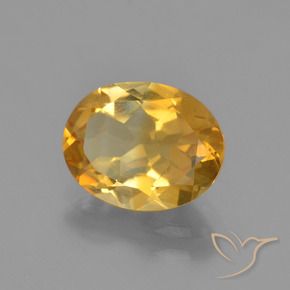 Citrino Dorato medio naturale da 2.15 ct, Ovale, VVS-VS
