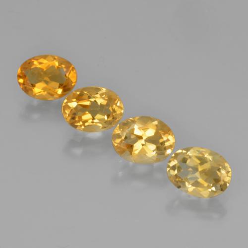 Citrino naturale dorato da 4,14 ct, taglio ovale, VS