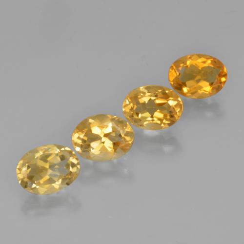 Citrino naturale dorato da 4,14 ct, taglio ovale, VS