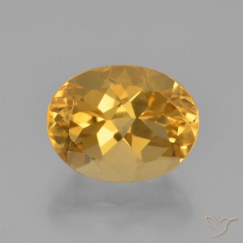 Citrino naturale dorato da 2,60 ct, taglio ovale, VVS
