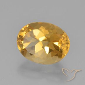 Citrino naturale dorato da 2,60 ct, taglio ovale, VVS