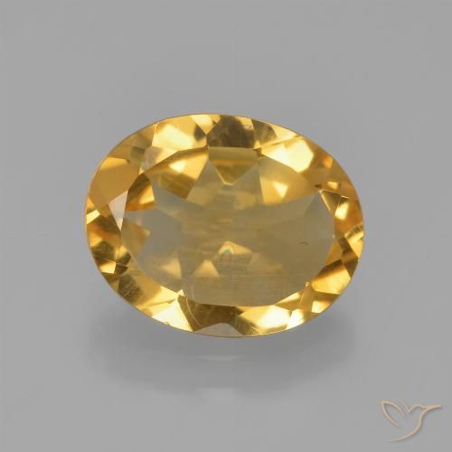 2.09ct Naturale Dorato medio-scuro Citrino, Ovale, VS