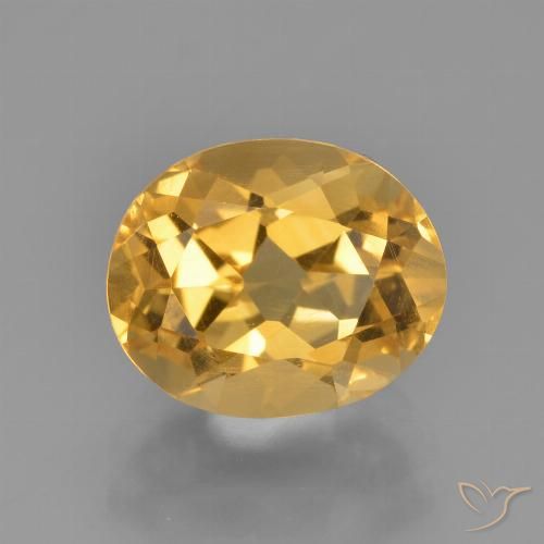 2.45ct Naturale Arancio Dorato Profondo Citrino, Ovale, VS