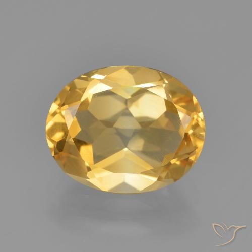 2.13ct Naturale Dorato medio Citrino, Ovale, VVS-VS