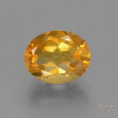 2.31ct Naturale Arancio Medio Citrino, Ovale, VVS-VS