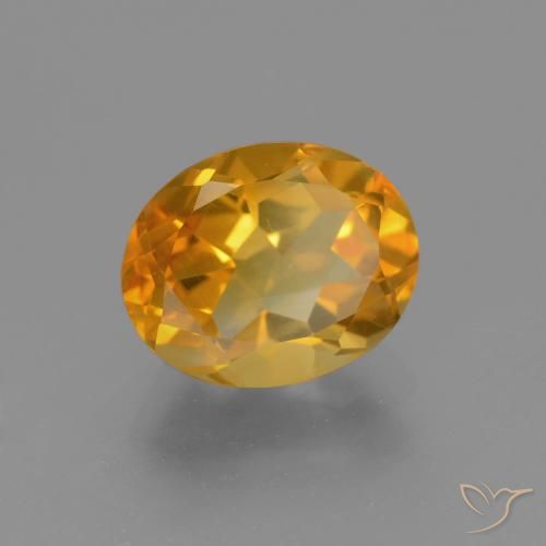 Citrino Arancio Medio naturale da 2.31 ct, Ovale, VVS-VS