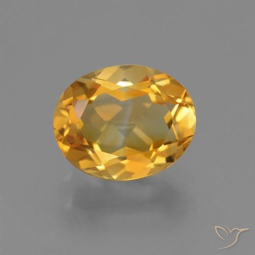 2.40ct Naturale Arancio-Oro Citrino, Ovale, VVS