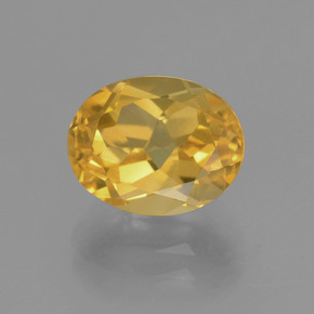 Citrino naturale dorato da 2,80 ct, taglio ovale, VVS-VS
