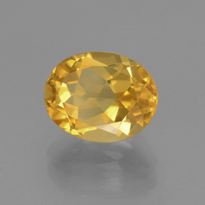 Citrino naturale dorato da 2,80 ct, taglio ovale, VVS-VS