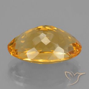 Citrino naturale dorato da 9,75 ct, taglio ovale, VVS