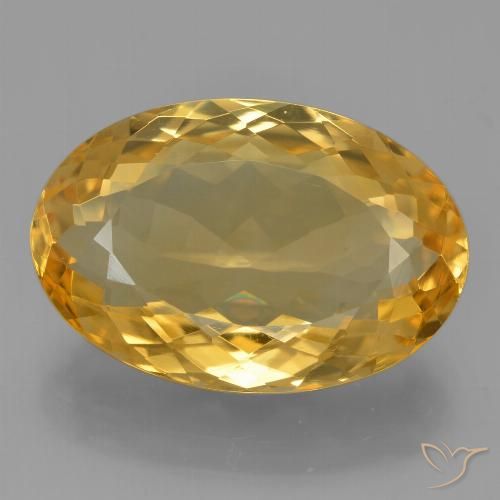 9.54ct Naturale Dorato medio-scuro Citrino, Ovale, VVS