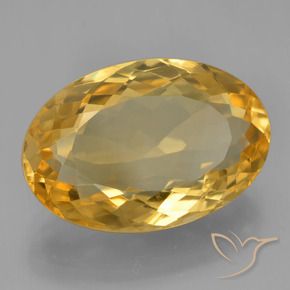 Citrino Dorato medio-scuro naturale da 9.54 ct, Ovale, VVS