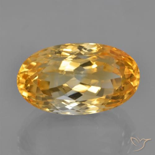 9.18ct Naturale Arancio intenso-OroG Citrino, Ovale, VVS