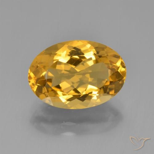 4.58ct Naturale Arancio dorato Citrino, Ovale, VVS