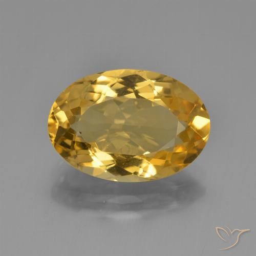 4.34ct Naturale Arancio dorato Citrino, Ovale, VVS