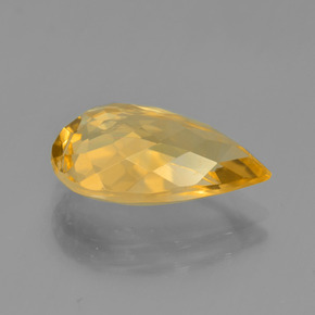 Citrino Dorato scuro naturale da 4.67 ct, Forma a pera, VVS