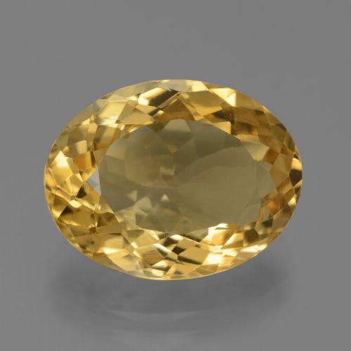 Citrino Dorato medio-chiaro naturale da 8.95 ct, Taglio ovale, VVS