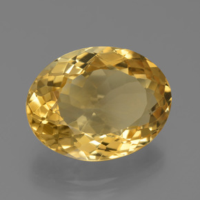 Citrino Dorato medio-chiaro naturale da 8.95 ct, Taglio ovale, VVS