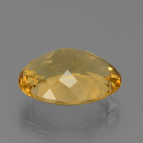 Citrino Dorato medio-chiaro naturale da 8.95 ct, Taglio ovale, VVS