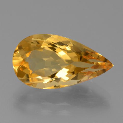 Citrino naturale dorato da 7,46 ct, taglio a pera, VVS