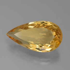 Citrino naturale dorato da 8,90 ct, taglio a pera, VVS