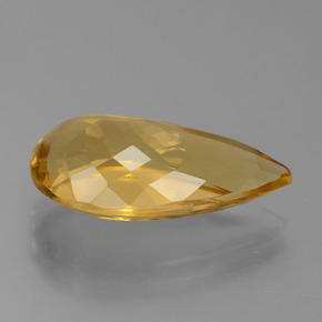 Citrino naturale dorato da 8,90 ct, taglio a pera, VVS