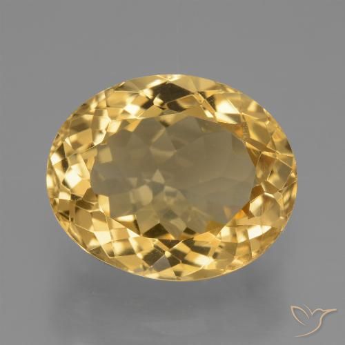 6.73ct Naturale Dorato medio-scuro Citrino, Ovale, VVS