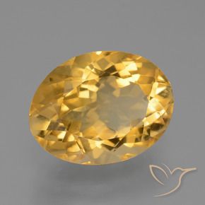 Citrino Arancio Dorato Profondo naturale da 6.57 ct, Ovale, VVS-VS