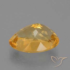 Citrino Arancio Dorato Profondo naturale da 6.57 ct, Ovale, VVS-VS