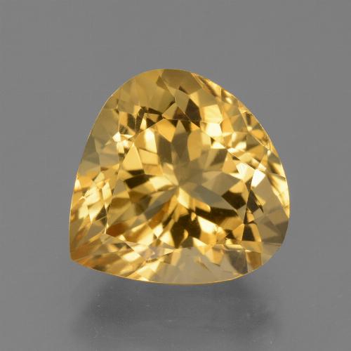 Citrino Dorato medio-scuro naturale da 6.47 ct, Forma a pera, VVS