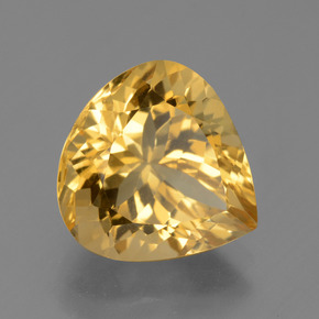 Citrino Dorato medio-scuro naturale da 6.47 ct, Forma a pera, VVS