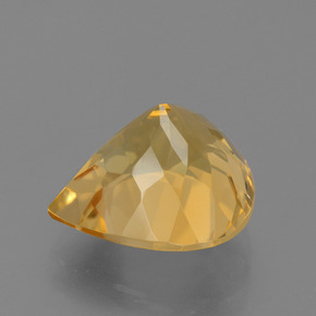 Citrino Dorato medio-scuro naturale da 6.47 ct, Forma a pera, VVS