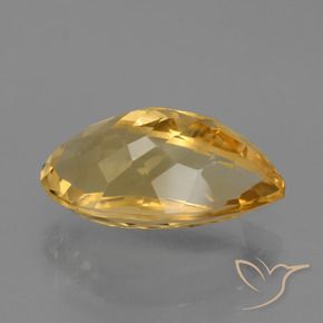 Citrino Dorato medio-scuro naturale da 6.96 ct, Forma a pera, VVS
