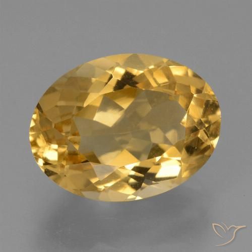 5.85ct Naturale Arancio Dorato Profondo Citrino, Ovale, VVS