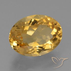 Citrino Arancio Dorato Profondo naturale da 5.85 ct, Ovale, VVS