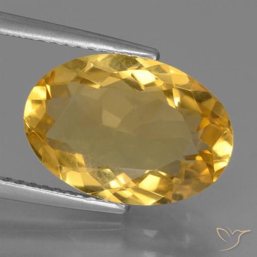 5.95ct Naturale Dorato medio-scuro Citrino, Ovale, VVS