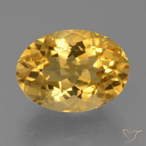 5.70ct Naturale Arancio Dorato Profondo Citrino, Ovale, VVS