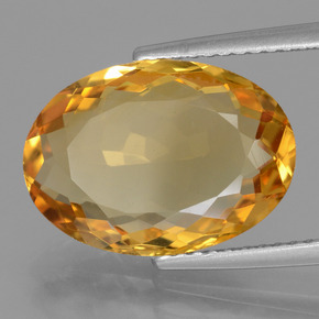 Citrino Arancio Dorato Profondo naturale da 5.36 ct, Taglio ovale, VVS-VS