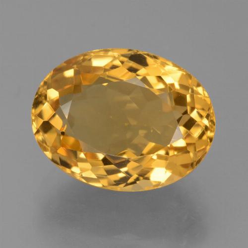 Citrino naturale dorato da 5,62 ct, taglio ovale, VVS
